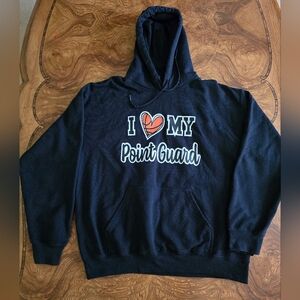 'I Love My Point Guard' Hoodie, Large